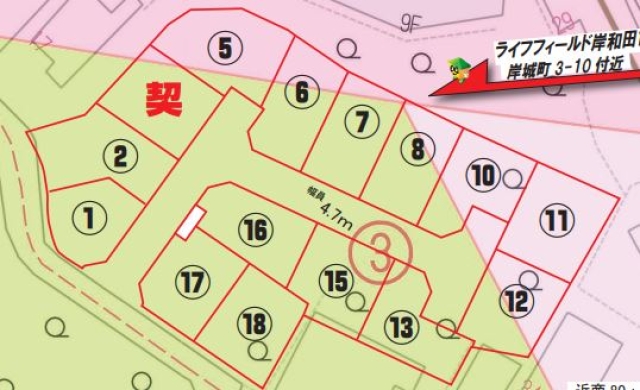 大阪府岸和田市岸城町売地の不動産情報です。